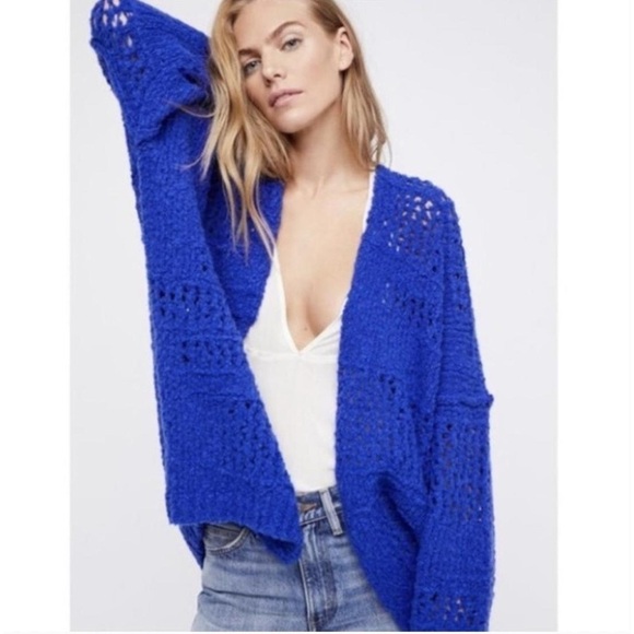 Free People Cardigan Blue XS/S - Picture 1 of 10